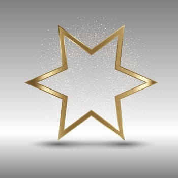 Abstract festive background with gold star and glitter