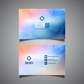 Business card with a modern low poly design