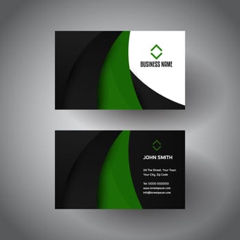 Business card with a simple modern design