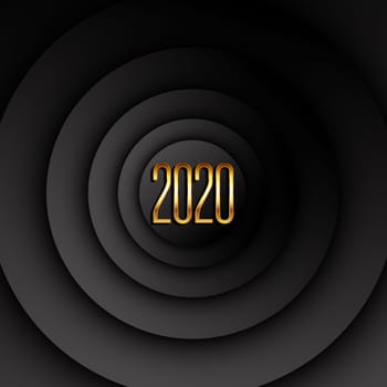 Happy New Year background with modern simple design