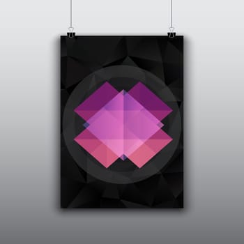 Poster template with a modern geometric design