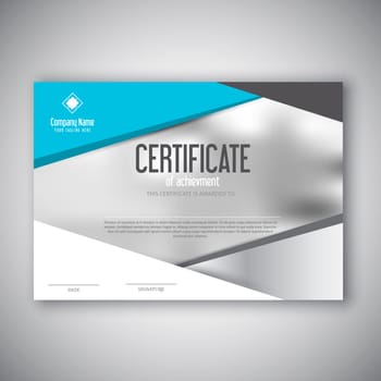 Certificate template with a modern design