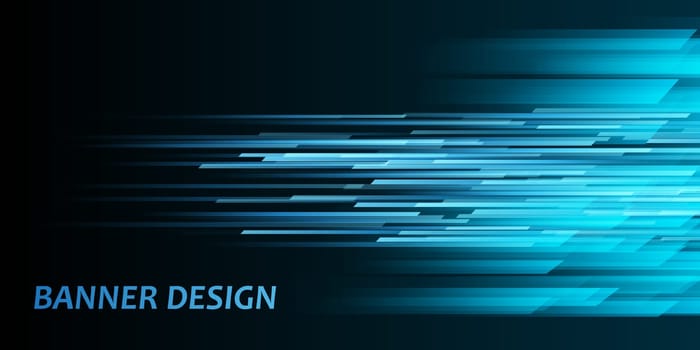 Abstract banner with a motion effect design