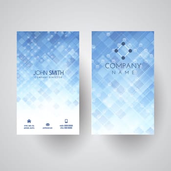 Business card with a modern lattice design