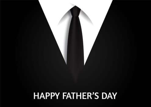 Modern Fathers Day background with suit and tie design