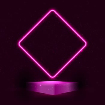 Neon style display podium presentation background