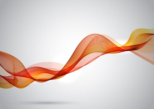 Abstract background with orange flowing waves