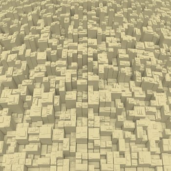 Render of 3D Geometric Abstract Background