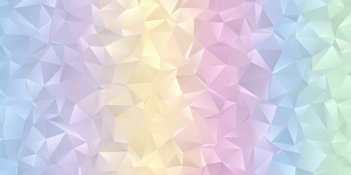 Banner with a low poly pastel coloured design