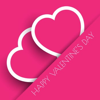 Pink Valentine's Day background with hearts design