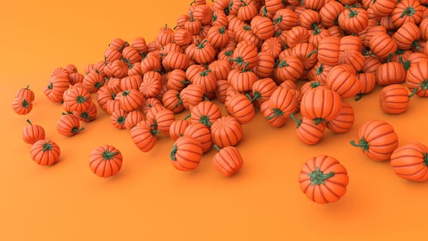3d render of Stylised Jack-o-latern pumpkin