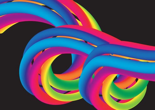 Abstract background with a rainbow coloured design