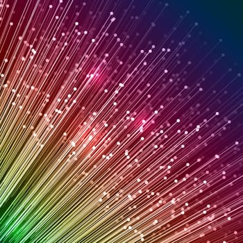 Abstract background with bursting lines design in rainbow colours