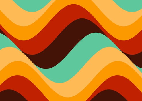 Retro styled wavy wallpaper design