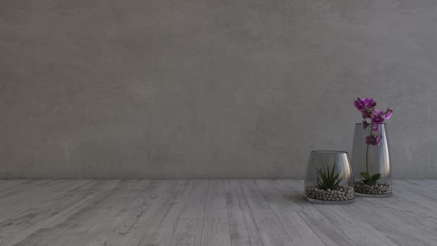 Render of 3D Contemporary Empty Room