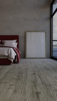 3D render of a Bedroom