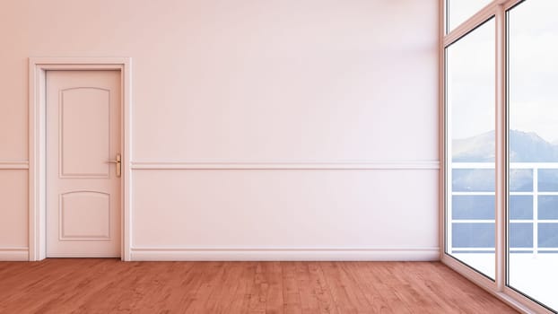 Render of 3D Contemporary Empty Room