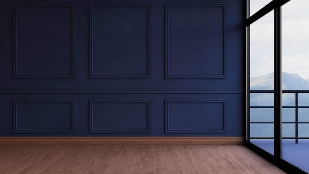 Render of 3D Contemporary Empty Room