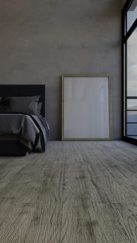 Render of 3D Contemporary Bedroom Interior