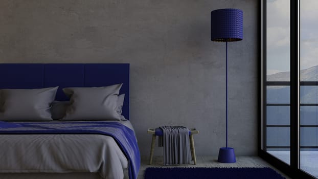 Render of 3D Contemporary Bedroom Interior