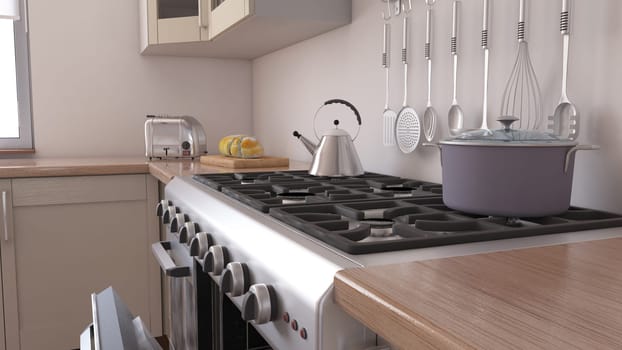 3D render of a Kitchen Interior