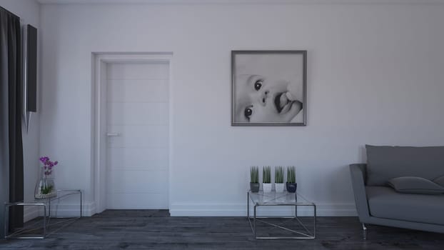 3D render of a Living Room Interior
