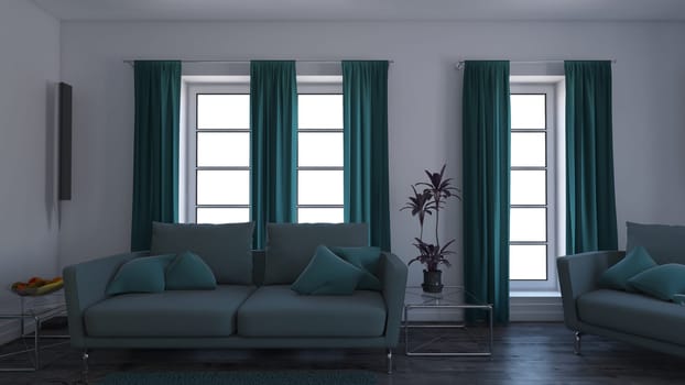 3D render of a Living Room Interior