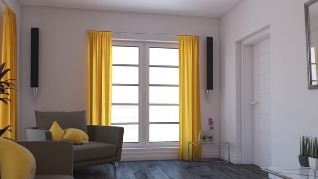 3D render of a Living Room Interior