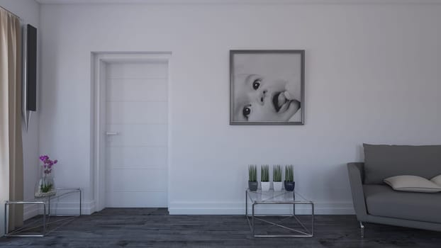 3D render of a Living Room Interior