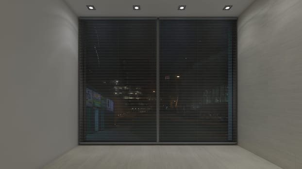Render of 3D Contemporary Empty Room