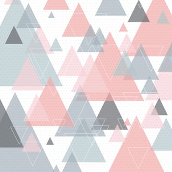 Scandinavian style abstract triangular art background