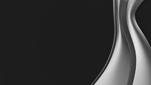 3D Render of a Silver Cloth Abstract Background