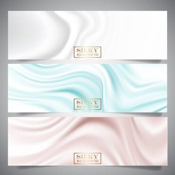Banner collections with silky texture designs