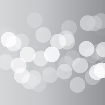 Christmas background with silver bokeh lights design