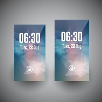 Smartphone wallpaper designs in two different screen sizes
