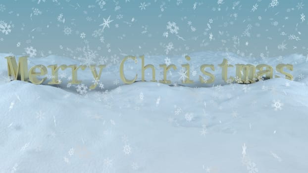 3d render of Christmas background with abstract tree