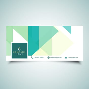 Social media timeline cover design with a low poly design