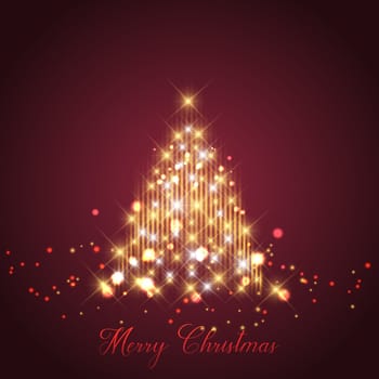 Christmas background with a sparkle tree design