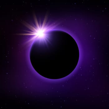 Science background with solar eclipse design
