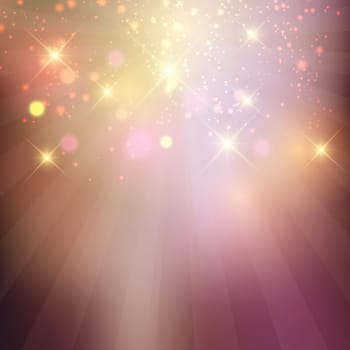 Decorative background with glowing stars