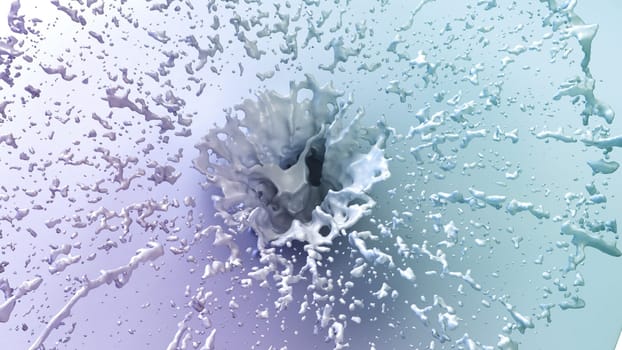 3d render of water splash isolated on blank background