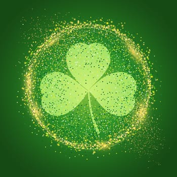 St Patrick's Day background with shamrock shape