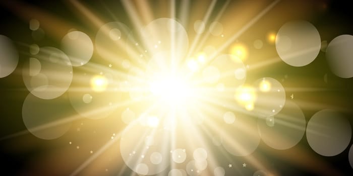 Banner background with a sunburst design