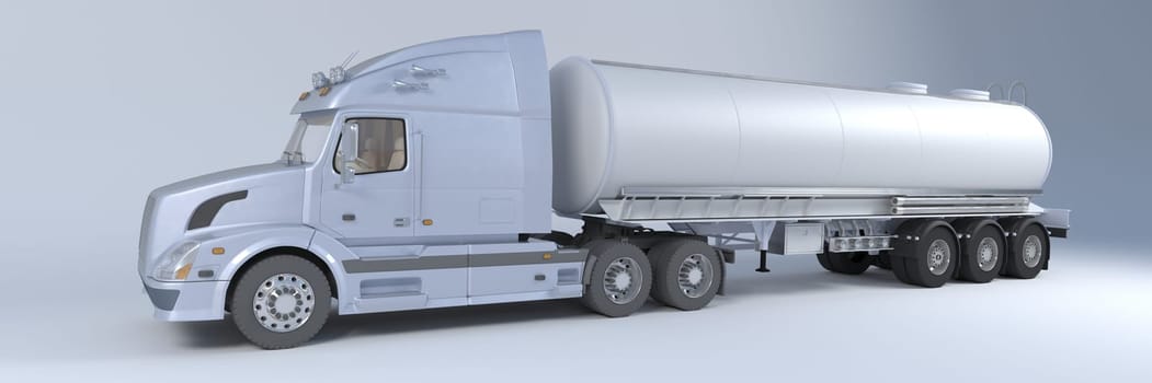 3D Render of a Cargo Delivery Vehicle