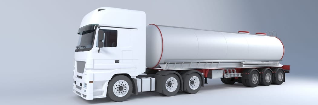 3D Render of a Cargo Delivery Vehicle