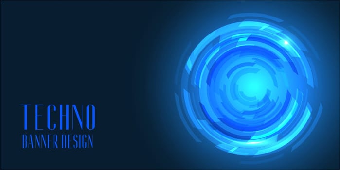 Banner background with a techno style banner design