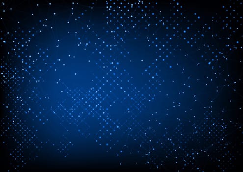 Technology abstract background with lattice design and connecting lines and dots
