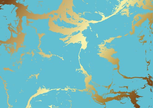 Marble texture background in gold and teal