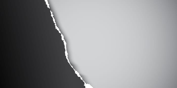 Banner template with torn paper design