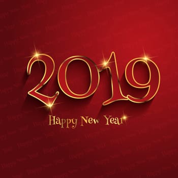 Happy New Year background with decorative text